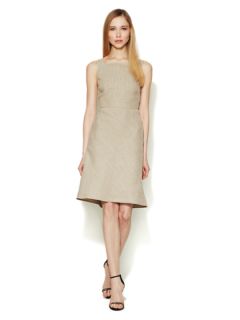 Linen Canvas Cut Out Back Dress by Valentino