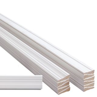 EverTrue 12 Piece 0.6875 in x 2.25 in x 7 ft Interior Primed Pine Casing Moulding Contractor Package (Pattern 376)