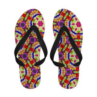 Colorful Abstract Flip Flops   Groovy