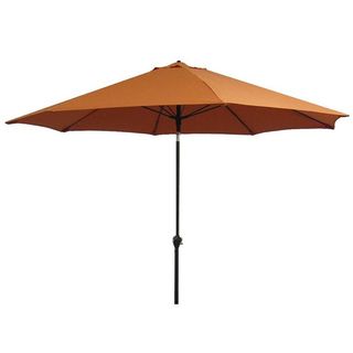 Fiberglass Tuscan Orange Poly Crank and Tilt 9 foot Umbrella Patio Umbrellas