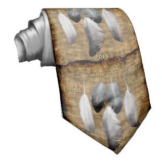 Native American 5 Feathers of Wisdom Tie