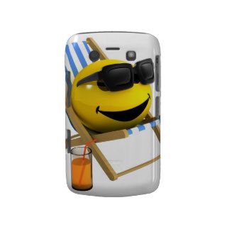 3d Smiley Sunbathing Blackberry Bold Cases