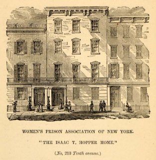 1872 Print Isaac Tatem Hopper Home Women Prison New York City Architecture   Original Halftone Print  