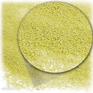 1oz  28g Plastic Microbeads Nohole 0.6mm Opaque Phosphoric Acid Yellow