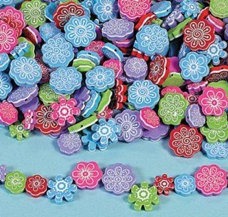500 Colorful Foam FLOWER BEADS/Art/Craft/Beading ACTIVITY/DAISY/FLOWER POWER Toys & Games