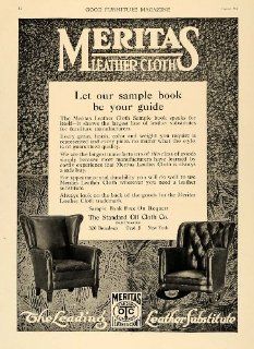 1918 Ad Standard Oil Meritas Leather Cloth Home Decor   Original Print Ad  
