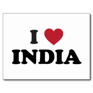 I Love India Postcards