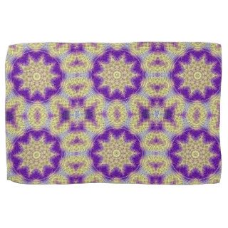 Yellow and Purple Celtic Basket Weave Tile 170 Kitchen Towels