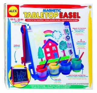 Wonderful Tabletop Easel Has Magnetic Dry Erase Board On One Side, And A Chalkboard On The Other   Alex Magnetic Tabletop Easel 