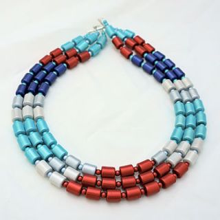colour block three strands necklace by m by margaret quon