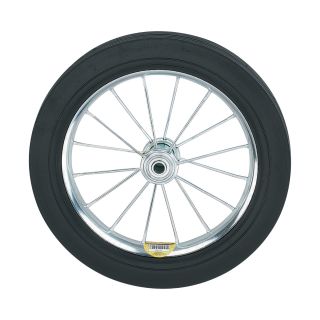  Tire on Spoked Ball Bearing Wheel—12in Semi-Pneumatic  Flat Free Spoked Wheels