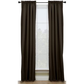 Style Selections Walker 63 in L Solid Chocolate Thermal Rod Pocket Window Curtain Panel