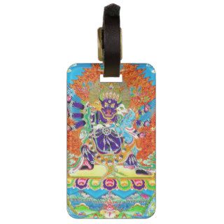 Cool oriental tangka Yamantaka death god tattoo Luggage Tag