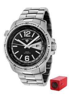 Swiss Legend 10013A 11 W  Watches,Mens World Timer Black Dial Stainless Steel, Casual Swiss Legend Automatic Watches