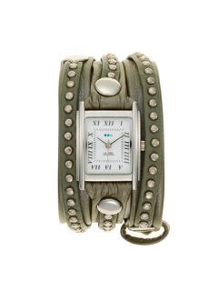 Womens Sage Green & Stud Wrap Watch by La Mer Collections