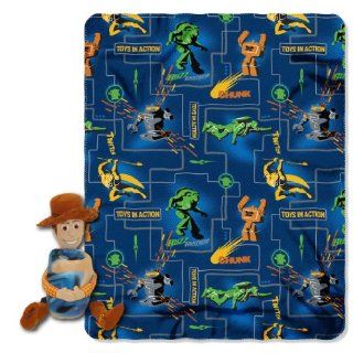 Disney, Toy Story, Action Woody 40 Inch by 50 Inch Fleece Blanket with Character Pillow by The Northwest Company   Throw Blankets