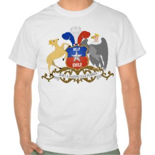 Help Chile Coat Of Arms Tee Shirts