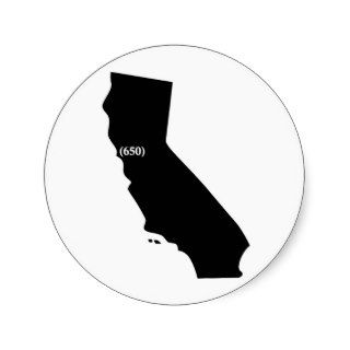 650 Area Code Tshirt, Bay Area, California Sticker