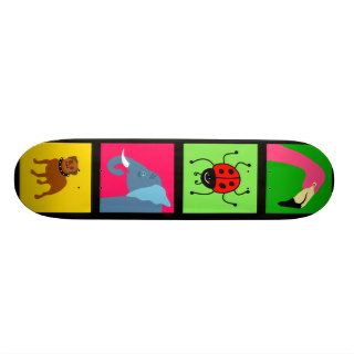 Animal Tile Wallpaper Skate Board