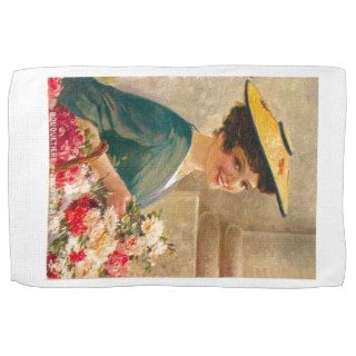 Vintage France, Flower seller, Cote d'Azur Towels