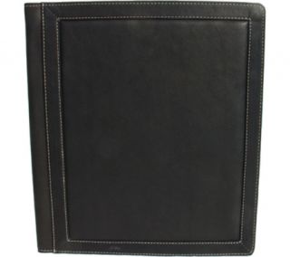 Piel Leather Photo Album with 3 Ring Binder 2454   Black Leather