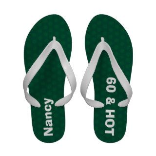 60 and HOT Birthday Gift Idea Custom Name V10 Sandals