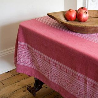 linen and cotton hungarica tablecloth by julia brendel