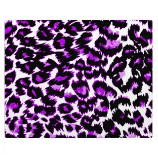 Purple and Black Leopard Print Display Plaque