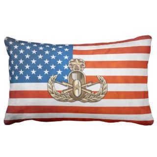 Navy EOD Warfare Officer Throw Pillows