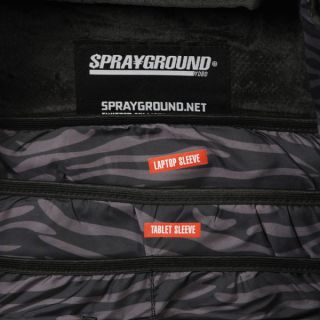 Sprayground Hello My Name Is Backpack   Black/White      Mens Accessories