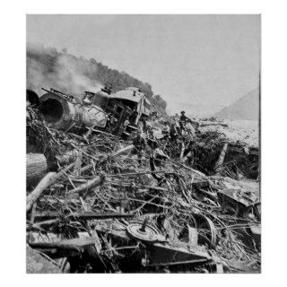 Johnstown Flood Train Wreck Posters