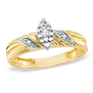 Diamond Accent Engagement Ring in 10K Gold   Zales