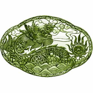 Peridot Green Dragon Medallion Cut Outs