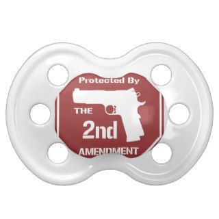 Protected By The Second Amendment (Red).png Baby Pacifier