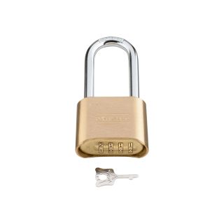 Master Lock Set-Your-Own Solid Brass Padlock with 2 1/4in. Shackle — Model# 175DLH  Pad Locks