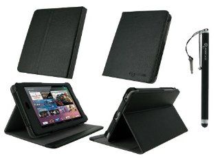 rooCASE Multi Angle (Black) Vegan Leather Folio Case Cover and Capacitive Stylus for Google Nexus 7 Tablet (Automatically Wakes and Puts the Nexus 7 to Sleep) Computers & Accessories