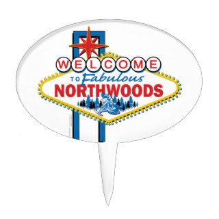 Snowmobiling/Welcome to the Fabulous Northwoods Cake Toppers