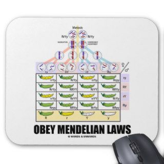 Obey Mendelian Laws (Dihybrid Cross Peas) Mouse Pad