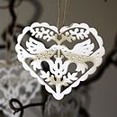 vintage style love bird hanging heart by the wedding of my dreams