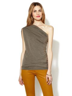 Jersey Draped One Shoulder Tank by Riller & Fount