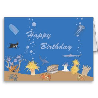 Under water Birthday card