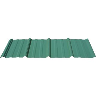 Union Corrugating 12 ft x 36 in 29 Gauge Green Ribbed Steel Roof Panel