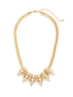 Gold & Crystal Triangle Necklace by Sparkling Sage