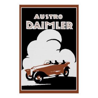 Vintage 1918 Classic car advertisement Posters