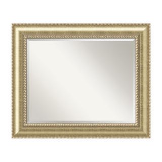 Amanti Art 34.76 in x 28.76 in Champagne Gold Rectangle Framed Wall Mirror