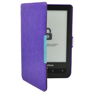 Purple Magnetic Ultra Slim Leather Cover Sleeve Case for Pocketbook Touch 622 and Pocketbook Touch Lux 623 Computers & Accessories