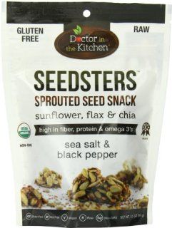 Doctor in the Kitchen Seedsters Sprouted Seed Snack, Sea Salt and Black Pepper, 3.5 Ounce  Snack Party Mixes  Grocery & Gourmet Food