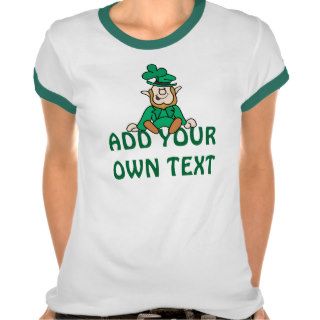 Little Leprechaun   Add Your Own Text Tshirt