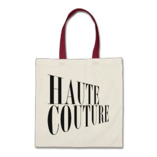 Haute Couture Typography Design Tote Bag