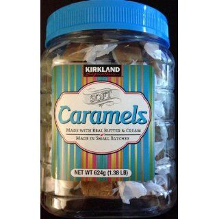 Kirkland Signature Soft Caramels, Net Wt 624g (1.38 Lb)  Caramel Candy  Grocery & Gourmet Food